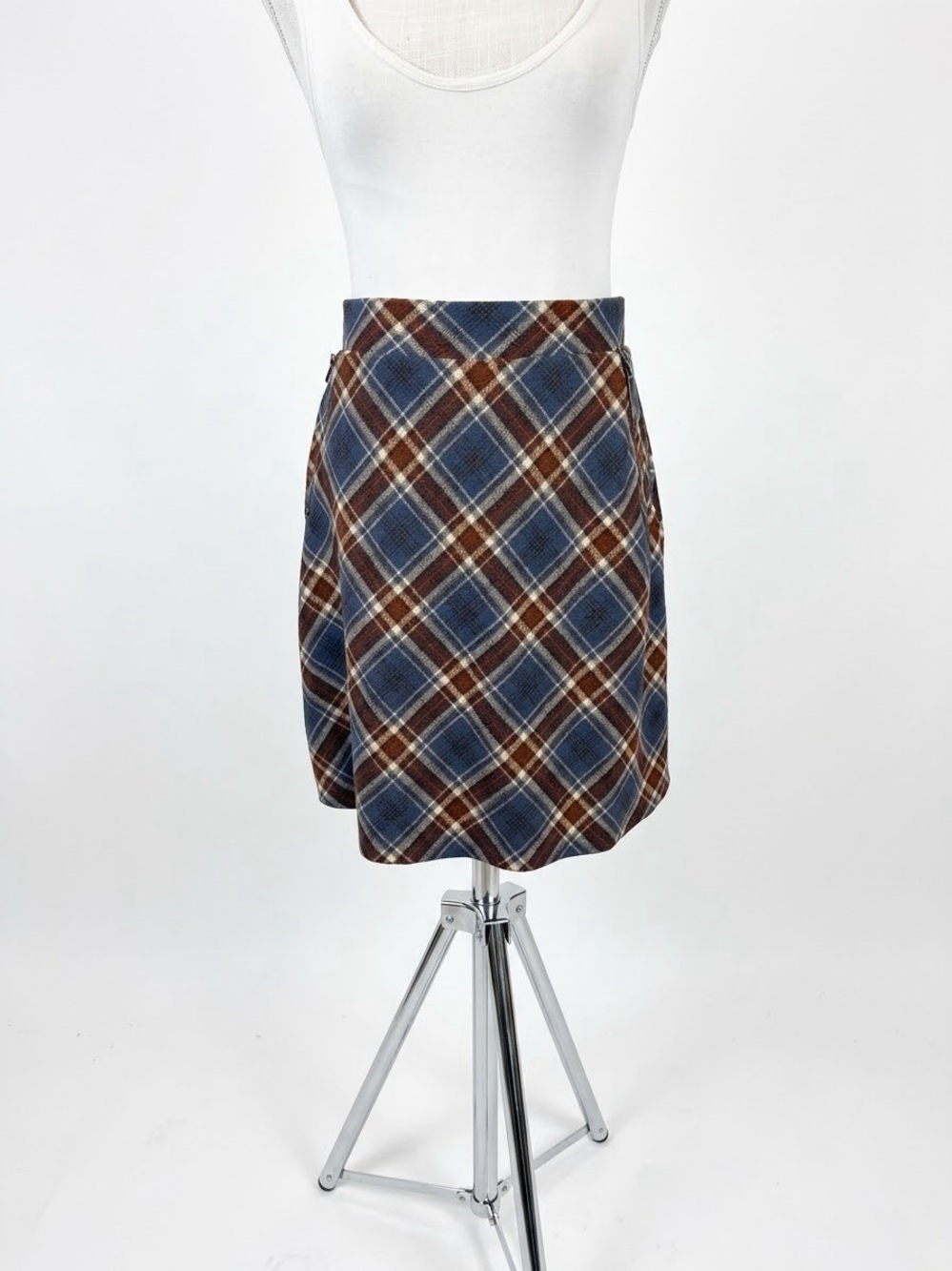 Kaileigh Stitch Fix Plaid A-Line Mini Skirt - Size MP Petite